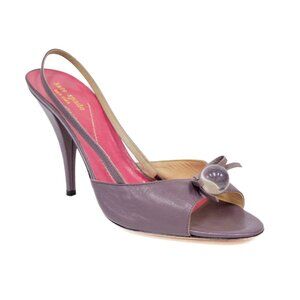 Kate Spade New York Hattie Leather Slingback Heels Open Toe Women's Size 9.5
